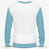 abordables Sudaderas Divertidas-Hombre Gato Gracioso Sudaderas Sudadera Manga Larga Camisa de entrenamiento Cuello Barco Moda vaquero Impresión 3D Vacaciones Fiesta Cuello redondo Otoño Invierno