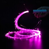cheap Novelties-Colorful LED Dancing Flash Fiber Optic Whip Night Scene Christmas Atmosphere Props 360 Degree Rotating Dance Whip