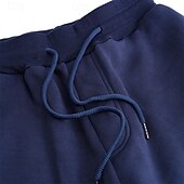preiswerte Sweatpants-Herren Fleecehosen Jogginghose Trainingshose Jogginghose Jogger Trainingshosen Trainingshose Tasche Elastische Taille Feste Farbe Leichtgewichtig In voller Länge Casual Täglich Hose sportlich Wei