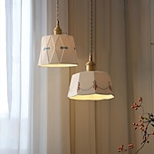 economico Luci Isola cucina-lampada a sospensione a led bianco caldo 10/50cm 1/3-luce lampada a sospensione in ceramica stile industriale paralume e27 vite apparecchi di illuminazione a soffitto camera da letto sala da pranzo