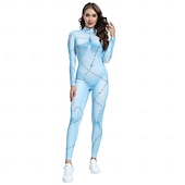 levne Dámské Kostýmy-Noční můra před Vánoci Výpad Jack Skellington Cosplay kostým Kombinéza Filmové kostýmy for Dámské Dospělé Vánoce Karneval Plesová maškaráda Večírek
