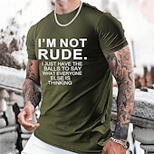 levne Pánské grafické tričko-Pánské Text Grafická trička Slogan trička Tričko Top Krátký rukáv tričko 3D tisk Tričkový Košile Designové Na běžné nošení Velký a vysoký ulice Denní nošení Dovolená Černá Armádní zelená Tmavomodrá