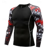 halpa Juoksupaidat ja tanktopit-Miesten Kompression Paita Urheilullinen paita Kuntosali paita Fitness paita Pitkähihainen Tee paita Kausaliteetti Urheilu- ja treenivaatteet Syksy Hengittävä Nopea kuivuminen Korkea Stretch