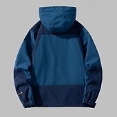 preiswerte Fleece &amp; 3 in 1 Jacken-Herren Soft Shell Jacke Wanderjacke Draussen Patchwork Windundurchlässig Wasserdicht Windbreaker-Jacke Reisen Schwarz Königsblau Himmelblau Beige Grau