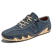 cheap Men&#039;s Sneakers-Men&#039;s Green Casual Faux Leather Sneakers with Unique Stitching and Lace-Up Design, Comfortable and Stylish for Everyday Wear