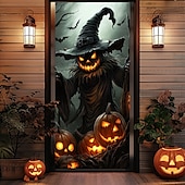economico Coperture per Porte di Halloween-decorazioni per porte di Halloween copriporta di Halloween arazzo per porte fantasma strega tenda per porte decorazione sfondo striscione per porta d&#039;ingresso fattoria decorazioni per feste forniture