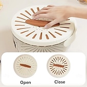 cheap Kitchen Storage-Fruit Strainer Colander Bowl Fruit Drain Basket with Lid Foldable Handle Cleaning Colander Plastic Refrigerator Crisper Kitchen Box Food Storage Container for Fridge Outdoor Picnic Pasta Salad Berry