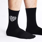 billiga Cykelstrumpor-unisex strumpor kompressionsstrumpor cykelstrumpor sportstrumpor atletiska strumpor camping / vandring utomhus träning cykling / cykel cykel / cykling varm halkfri stretchig 1 par