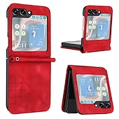 お買い得  サムスン用ケース-電話 ケース 用途 サムスンのギャラクシー Zフリップ6 Z Flip 5 Z Flip 4 Z Flip 3 フリップカバー 耐衝撃 幾何学模様 PC PUレザー