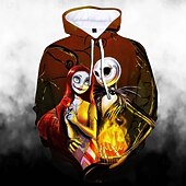 levne Vtipné vánoční mikiny a mikiny-předvečer Všech svatých Kostlivec Kapuce Pullover Vtipná vánoční mikina s kapucí Tisk 3D Přední kapsa Grafika Pro Pro páry Pánské Dámské Dospělé předvečer Všech svatých Karneval Plesová maškaráda 3D