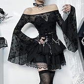 abordables Bas-Gothique Steampunk Jupe Bal Masqué Fille gothique Femmes Mascarade Soirée Adulte Jupe