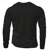 preiswerte Herren -Grafik -T -Shirt-Herren Ente T Shirt Langarmshirt 100% Baumwolle Langarm Grafik Hemd Hellgrau meliert Schwarz Wein Bequemes T-Shirt Urlaub Straße Modedesigner-Kleidung