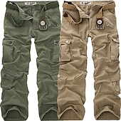 cheap Cargo Pants-Men's Cargo Pants Trousers Tactical Pants Buttons Multi Pocket Camo Plain Wearable Daily Outdoor Camping &amp; Hiking Fashion Classic Camouflage Khaki