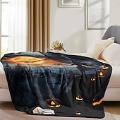 levne Halloween ložnice-halloweenská dekorace čarodějnická deka - měkký a příjemný fleece s okouzlujícím čarodějnickým designem - ideální pro přidání strašidelného nádechu do vašeho domova - vysoce kvalitní a odolná látka