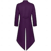 Χαμηλού Κόστους Εξωτερικά ενδύματα-Βιντάζ Πανκ  Γοθικό Παλτό του 18ου αιώνα Κοστούμι Cosplay Τάι Βαμπίρ Ευγενής Ραμμένη Ανδρικά Εβενέζερ Σκρούτζ Έλφ Στεampunk Χριστούγεννα Χάλοουιν Καρναβαλική Μασκαράτα Ρεν Φαίρ LARP Ανδρικό Τάι