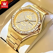 economico Orologi meccanici-Orologio Meccanico OLEVS da Uomo Orologio alla Moda Creativo Minimalista Affari Automatico a Carica Automatica Luminoso Calendario Data Settimana Orologio in Acciaio