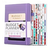 Χαμηλού Κόστους Notebooks &amp; Planners-σημειωματάριο προϋπολογισμού σχεδιασμού με παρακολούθηση εξόδων χωρίς ημερομηνία μηνιαίο οικονομικό διοργανωτή για παρακολούθηση χρεών και λογαριασμών 8,4 x 5,8 ίντσες κάλυμμα pu
