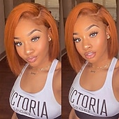 economico Parrucche lace front capelli veri-Parrucca frontale in pizzo 13x4, parrucca corta in pizzo frontale, parrucche per capelli umani colorati, densità 150%
