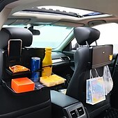 cheap Car Pendants &amp; Ornaments-Car Back Seat Tray Table Car Table Folding Tray Backseat Organizer Multi-Functional Car Dining Table with Phone and Cup Holder for Dining Drink Umifica