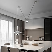 abordables Suspension-Lampe suspendue à LED blanc chaud 30/40/50 cm lustre à branches à poulie industrielle avec lampe à fil rétractable de style campagnard rétro réglable pour éclairage intérieur et éclairage de plafond