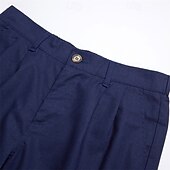 billiga Semester-Herr Shorts Linne Shorts Klänning Shorts Sommarshorts Beach Shorts Ficka Knappar Slät Komfort Andningsfunktion Kort Ledigt Dagligen Helgdag Mode Designer Vit Armégrön