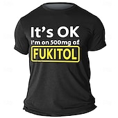 abordables Camisetas divertidas para hombres-Camisa de Hombre Sarcástica Lema Divertida Jerga T-shirt de Manga Corta Impresión 3D Cuello Redondo Camiseta Retro Vintage Casual Estilo Calle Deportes Aire Libre Casual Negro Azul Verde Primavera y