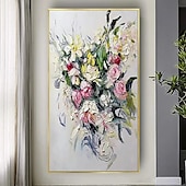 preiswerte Blumen-/Botanische Gemälde-handgemaltes abstraktes 3D-Blumenölgemälde handgemachtes 3D-abstraktes Blütenbaum-Ölgemälde blühender bunter Baum auf Leinwand handgefertigtes Pflanzenblumenkunstwerk-Gemälde Landschaftsgemälde