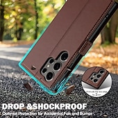 cheap Samsung Cases-Phone Case For Samsung Galaxy S24 S23 S22 S21 Ultra Plus A55 A35 A25 A15 5G A54 A34 A14 A53 A52 S20 FE S25 Ultra Back Cover Wallet Case with Stand Holder Magnetic Card Slot Retro TPU PU Leather