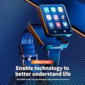 Недорогие Смарт-часы-LOKMAT APPLLP 2 MAX Умные часы 2.64 дюймовый Смарт-часы-телефон 3G 4G Bluetooth Педометр Напоминание о звонке будильник Совместим с Ноль Женский Мужчины GPS Хендс-фри звонки Медиа контроль IPX-4 57