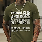 お買い得  メンズグラフィックTシャツ-男性用 レタード Tシャツ カジュアルスタイル コットン１００％ 半袖 グラフィック シャツ ワイン ヘザーグレー ブラック 快適なTシャツ バケーション カジュアル ファッションデザイナーの衣類