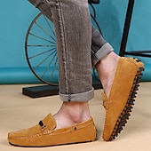 abordables Semi-formel-mocassins classiques en daim bleu marine pour hommes avec détails en métal - idéaux pour les occasions professionnelles décontractées et formelles