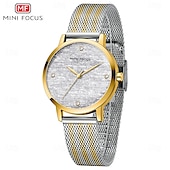 levne Quartz hodinky-MINI FOCUS Dámské Křemenný kreativita Minimalistický Módní Wristwatch VODĚODOLNÝ Síťovaný pásek Hodinky