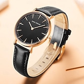 Χαμηλού Κόστους Ρολόγια Quartz-MINI FOCUS Γυναικεία Χαλαζίας Ρολόι Καρπού Δημιουργικό Μεγάλο καντράν Αδιάβροχη Δουλειά ΑΔΙΑΒΡΟΧΟ Δέρμα Παρακολουθήστε