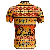 cheap Men's Jerseys-Men's Cycling Jersey Vintage Short Sleeve Bike Tee Tshirt Jersey with 3 Rear Pockets Mountain Bike MTB Quick Dry Anatomic Design Wicking Breathable Sports Yellow Clothing Apparel