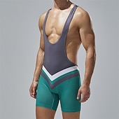 levne Pánské šortky, punčocháče a kalhoty-Pánské Wrestling Suit Kombinéza pro tvarování postavy Stahovací spodní prádlo Prodyšné Rychleschnoucí High Stretch Léto Jaro Polyester Venkovní Chůze Běhání Oranžová Zelená