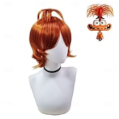 cheap Movie Character Wigs-Cosplay Costume Wig Inside Out 2 Straight Short Bob Wig Short Embarrassment Ennui Disgust Envy Sadness Synthetic Hair Kid&#039;s Multi-color St.Patrick&#039;s Day Wigs Halloween Wigs