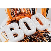 cheap Halloween Indoor-Halloween Decorations BOO Letter Lights for Bedroom Restaurant Bar Halloween Atmosphere Decorative Lights