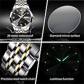 cheap Mechanical Watches-New Olevs Olevs Brand Fashion Trend Men&#039;S Business Watch Decorative Luminous Calendar Week Display Automatic Mechanical Watch Leisure Waterproof Sports Watch