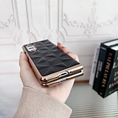Недорогие Чехлы для Samsung-телефон Кейс для Назначение SSamsung Galaxy Z Fold 5 Z Fold 4 Z Fold 3 Кейс на заднюю панель Защита от удара броня Покрытие ПК Кожа PU