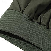 billiga Cargo Jackor-Herr Bomberjacka Vardaglig jacka Dagligen Semester Andningsfunktion Ficka Vår &amp; Höst Slät Mode Klassisk Kavajslag Normal Svart Kaki Armégrön Jacka