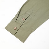 abordables Vacaciones-Hombre Camisa camisa de lino Camisa de verano Ropa de playa Plano Vacaciones Maldición Blanco Azul Piscina Marrón Verde Trébol Manga Larga Con Capucha Primavera verano Ropa