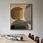 billiga Stilleben-abstrakt oljemålning handmålad beige brun och grön målning handgjord brun wabi sabi konstverk oljemålning handmålad texturerad oljemålning beige oljemålning abstrakt canvaskonst modern inredning