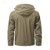 voordelige Fleece &amp; 3-in-1 Jassen-Voor heren Softshell jas Wandeljack Buitenshuis Winddicht Windjack Reizen Zwart Leger Groen Khaki
