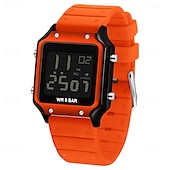 abordables Relojes digitales-Reloj electrónico de moda para hombre Sanda 2174, reloj despertador multifuncional deportivo resistente al agua 2024, reloj electrónico LED para hombre