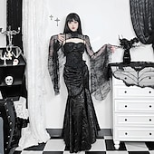 levne Šaty-Punk a gotika Sukně Čerodějnice Gotická dívka Dámské Fantazie Valpuržina noc předvečer Všech svatých Karneval Plesová maškaráda předvečer Všech svatých Maturitní ples Festival Dospělé Šaty