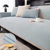 abordables Housse de canapé-housse de canapé en chenille toutes saisons - tissu doux et durable pour un confort toute l&#039;année - design élégant qui met en valeur n&#039;importe quel espace de vie - protège votre canapé des