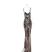 levne oblečení-Retro Řvoucí 20s 20. léta 20. století Bubenové šaty Cosplay kostým Úbory Velký Gatsby Svatební host Flitry Maškarní kostým Dámské Vánoce předvečer Všech svatých Karneval předvečer Všech svatých