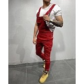 cheap Cargo Pants-Men's Cargo Pants Tactical Pants Trousers Suspender Pants Pocket Plain Wearable Outdoor Daily Camping &amp; Hiking Fashion Classic Black Red