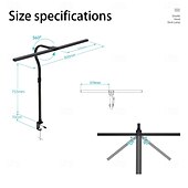economico Lampade da scrivania-lampada da scrivania a doppia testa a led 24w lampade da tavolo a doppio braccio oscillante per architetto più luminose per banco di lavoro, monitor, lettura domestica, uffici, camere da letto e dormitori