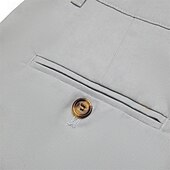 economico Attività commerciale-Per uomo Pantaloni di lino Pantaloni estivi Bottoni Tasca frontale Gamba dritta Liscio Comfort Traspirante Informale Giornaliero Per eventi Di tendenza Essenziale Nero Bianco